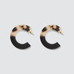 Two Tone Tort Hoops    hi-res