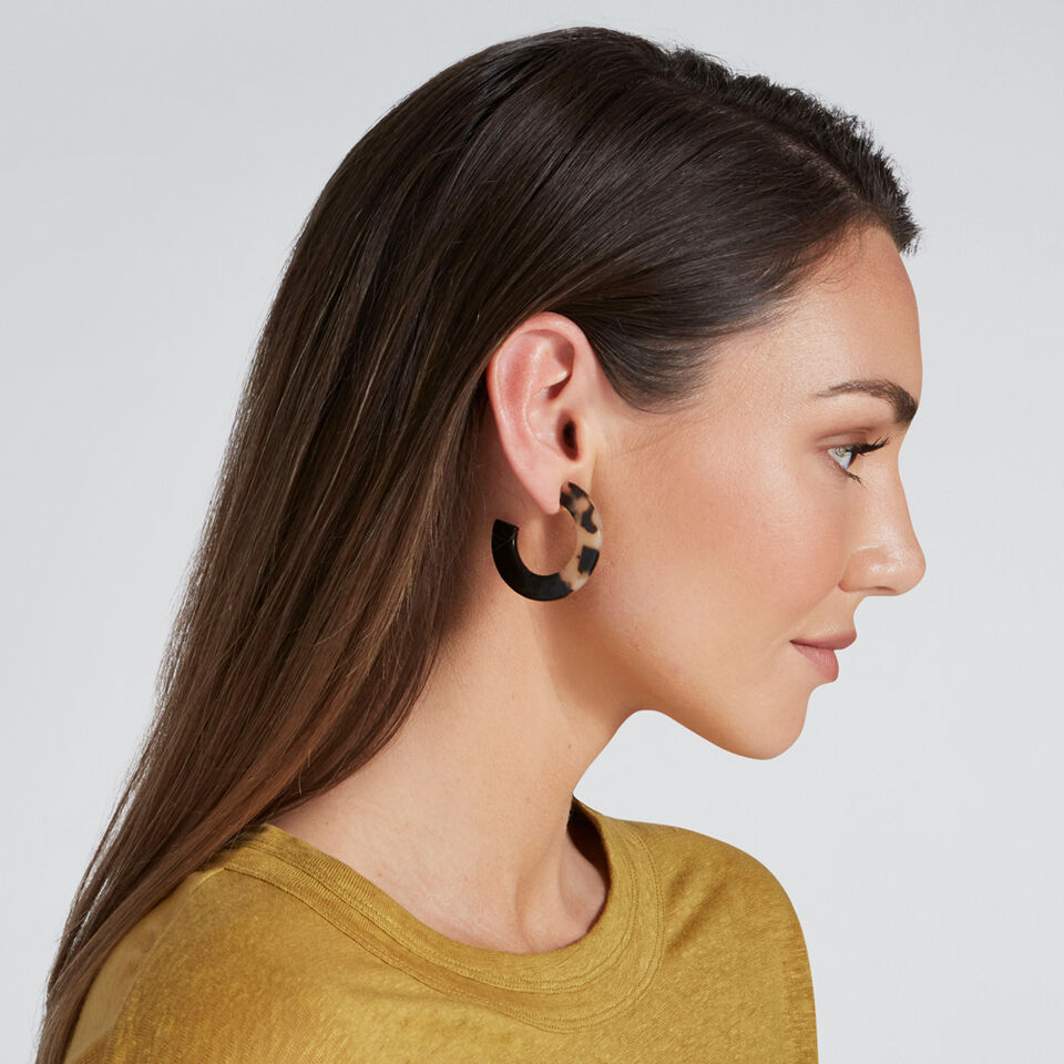 Two Tone Tort Hoops  