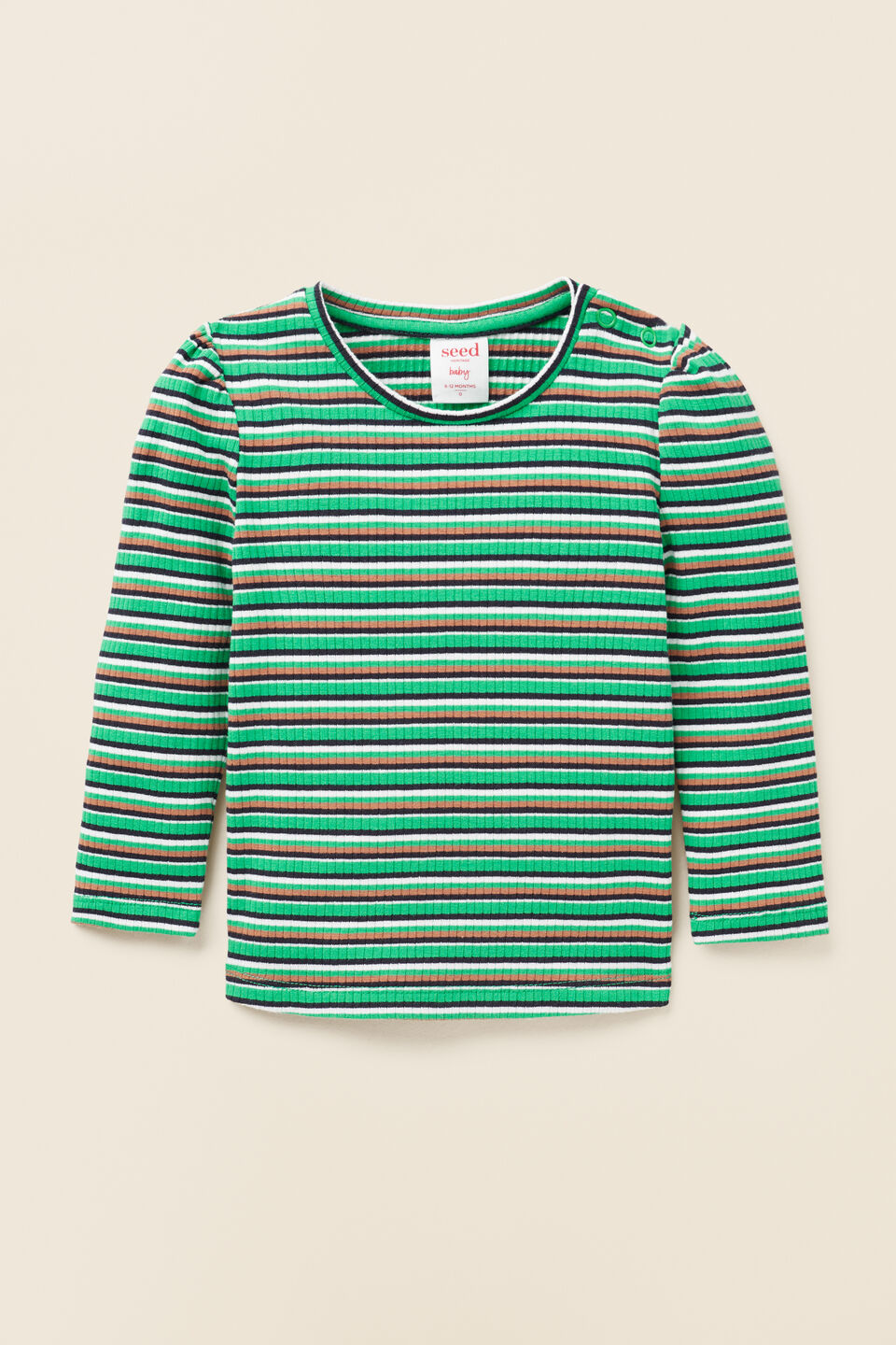 Rib Tee  Basil