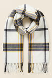 Wool Blend Large Plaid Scarf  Cloud Cream Multi  hi-res
