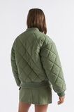 Quilted Oversized Bomber  Khaki  hi-res