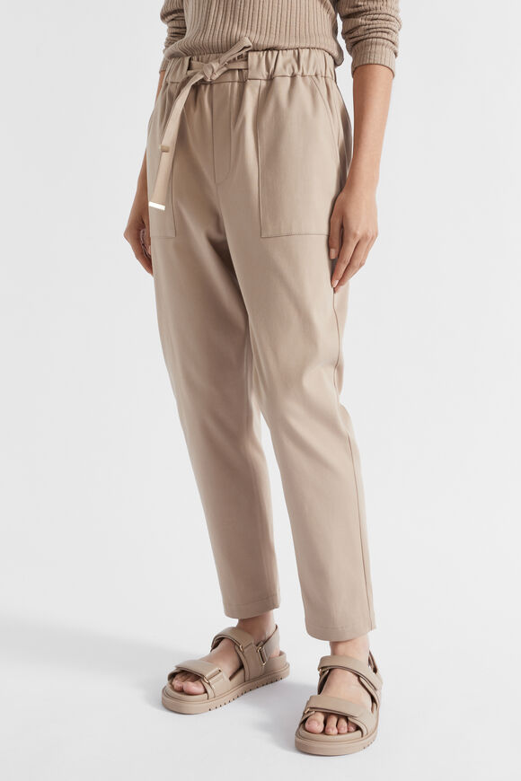 Elasticated Tapered Leg Pant  Cookie  hi-res