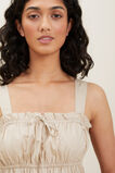 Poplin Tiered Bodice Top  Sandstone Beige  hi-res