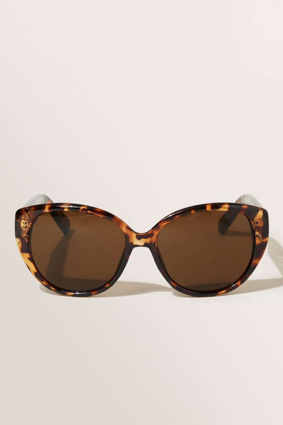 Bronte Oval Sunglasses  Brown Tort