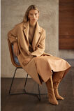 Leather Flared Midi Skirt  Light Ginger  hi-res