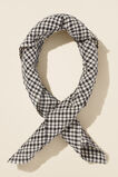 Seersucker Square Headscarf  Mocha Brown  hi-res