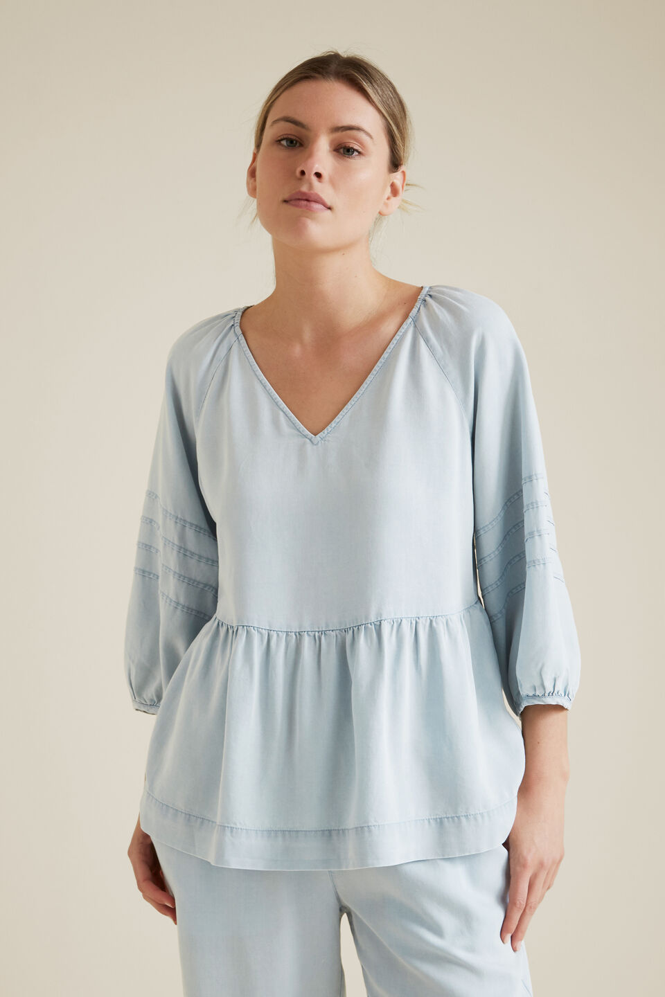 Tencel Blouson Top  