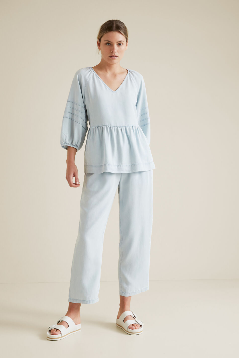Tencel Blouson Top  