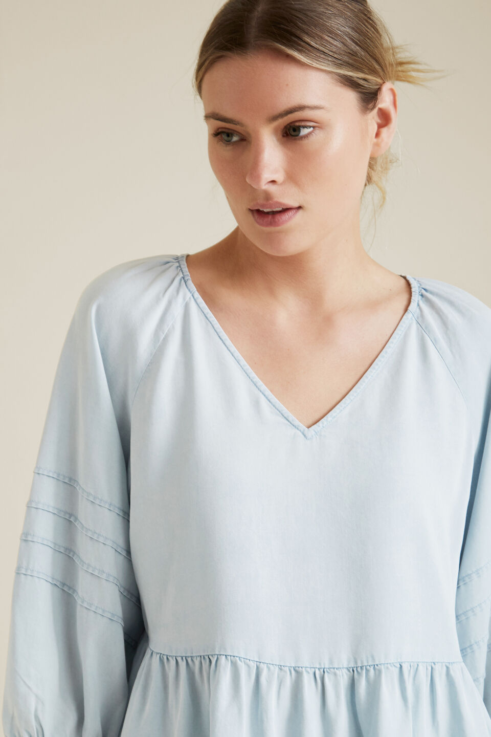 Tencel Blouson Top  