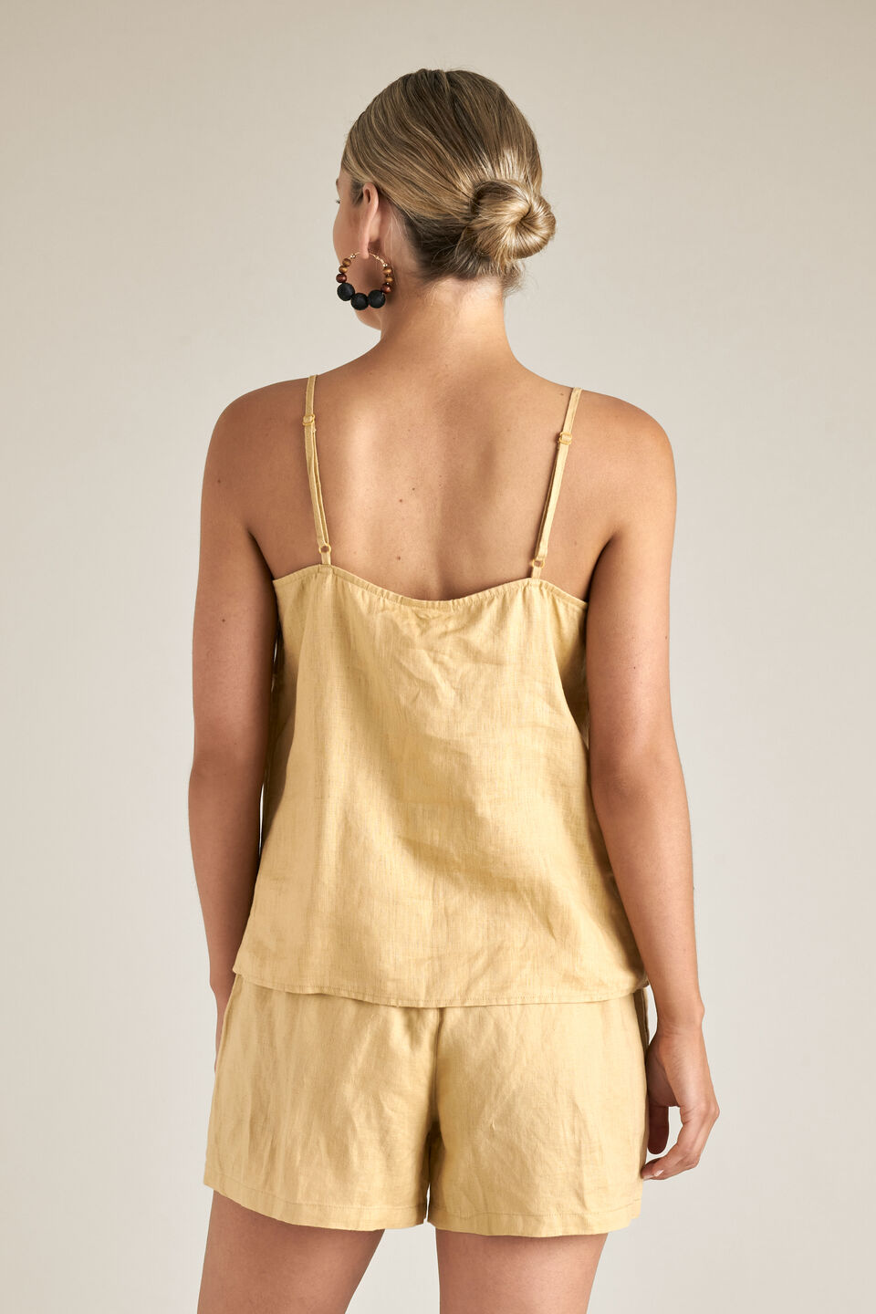 Linen Cami  Fawn