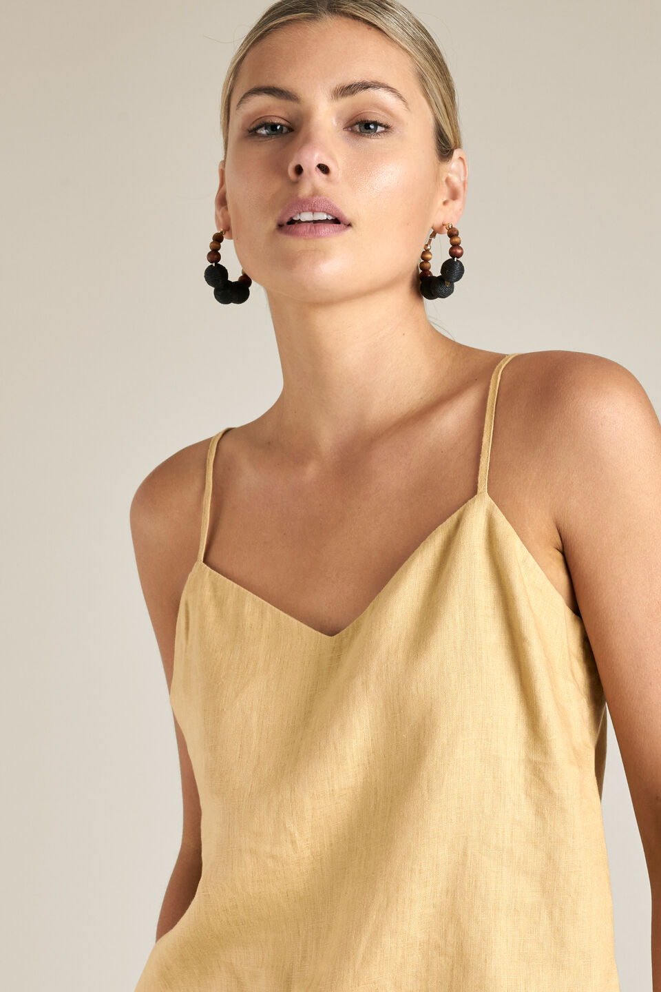 Linen Cami  Fawn