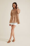 Tiered Smock Blouse  Smokey Topaz  hi-res
