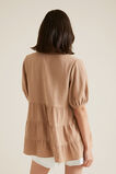Tiered Smock Blouse  Smokey Topaz  hi-res