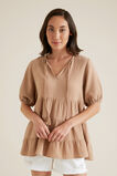 Tiered Smock Blouse  Smokey Topaz  hi-res