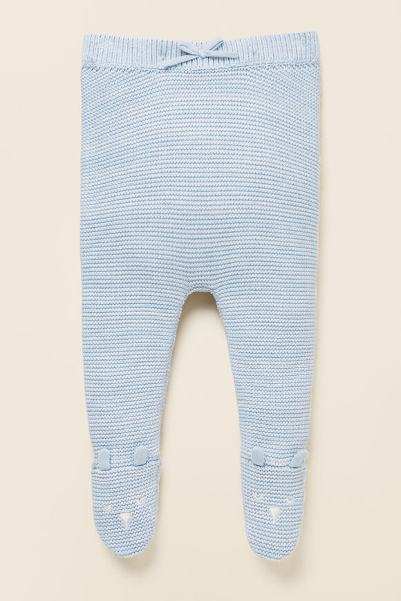 Mixy Knit Footed Legging  Powder Blue  hi-res