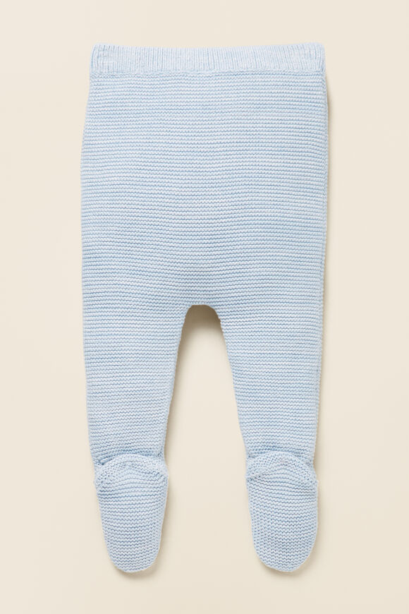 Mixy Knit Footed Legging  Powder Blue  hi-res