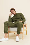 Mens Cotton Hoodie  Army Green  hi-res