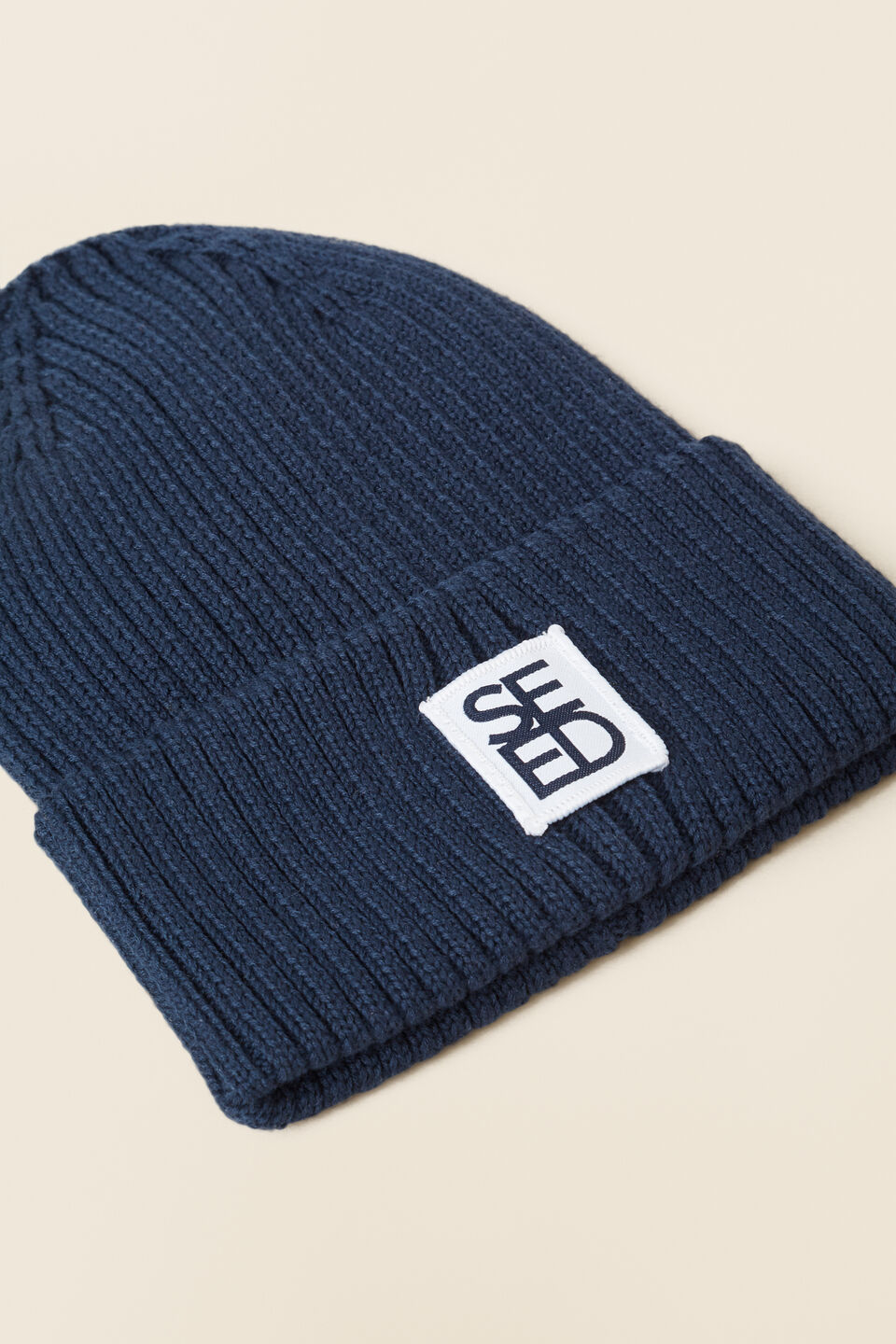Rib Beanie  Midnight Blue