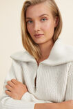 Crop Funnel Neck Sweater  Oat Marle  hi-res