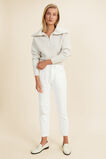 Crop Funnel Neck Sweater  Oat Marle  hi-res