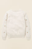 Embroidered Knit  Oat Marle  hi-res