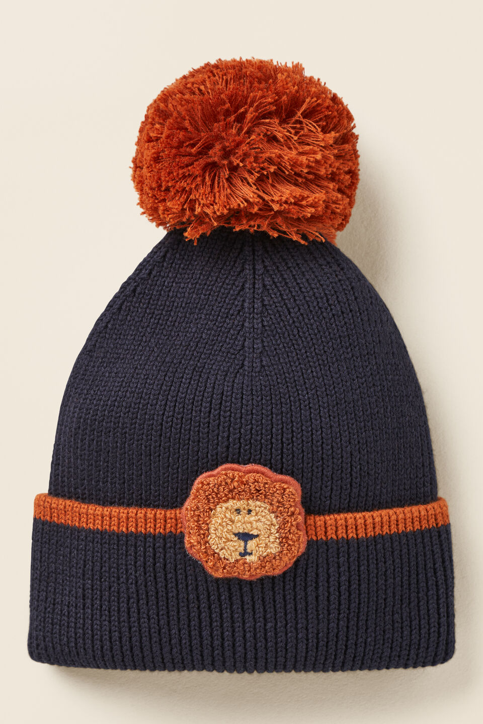 Lion Beanie  Midnight Blue