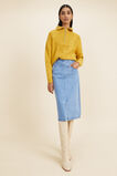 Funnel Neck Cable Sweater  Turmeric Fleck  hi-res