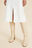 Wool Blend Split Front Skirt  Cloud Cream  hi-res