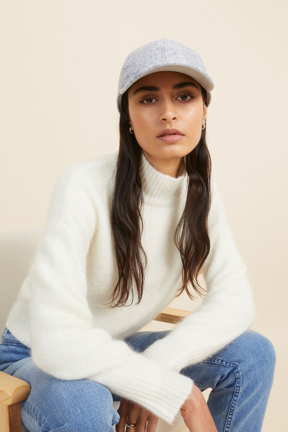 Seed Logo Felt Cap  Grey Marle