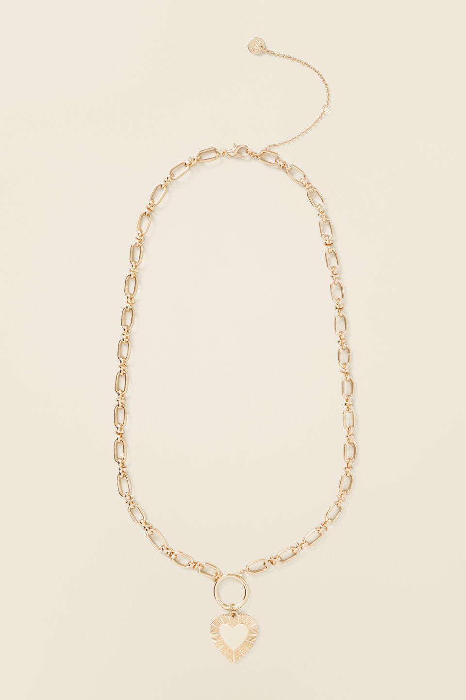 Heart Pendant Necklace  Gold