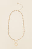 Heart Pendant Necklace  Gold  hi-res