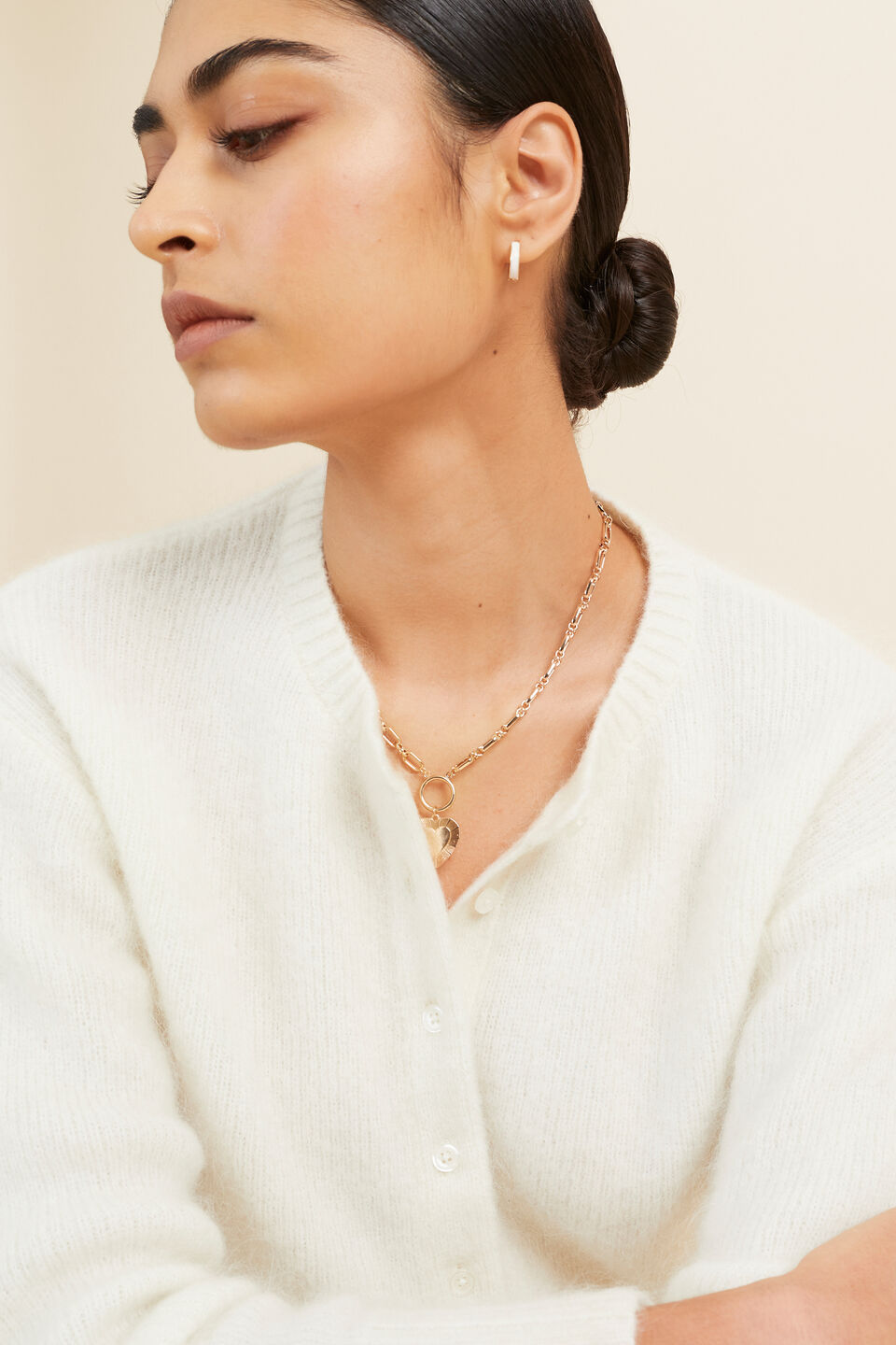 Heart Pendant Necklace  Gold