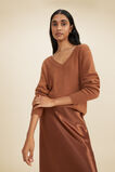 V Neck Sweater  Mahogany  hi-res