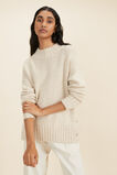 Button Side Sweater  Pebble Cream Twist  hi-res