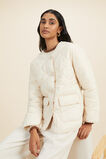 Oversized Quilted Jacket  Pebble Cream  hi-res