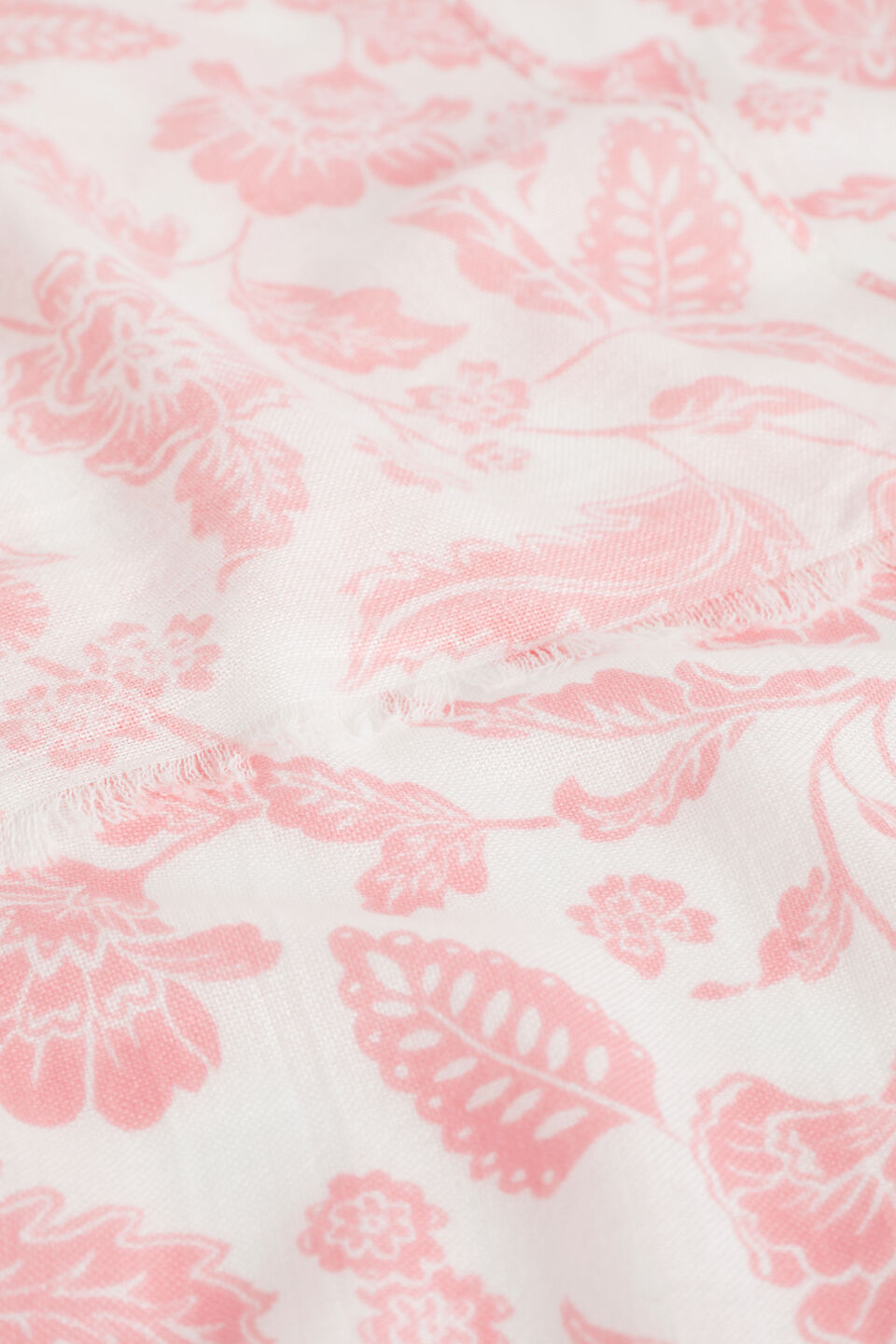Vintage Paisley Print Scarf  Bubblegum Pink