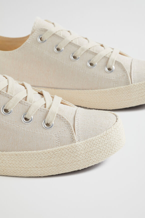 Belle Canvas Flatform Sneaker  Natural  hi-res