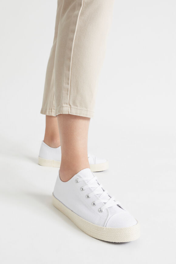 Belle Canvas Flatform Sneaker  Whisper White  hi-res