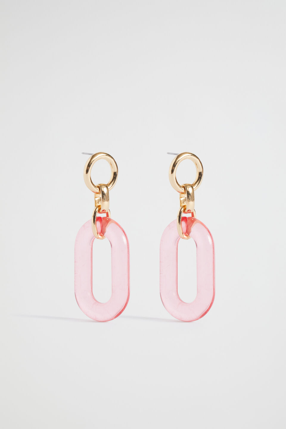 Oval Resin Earring  Peony