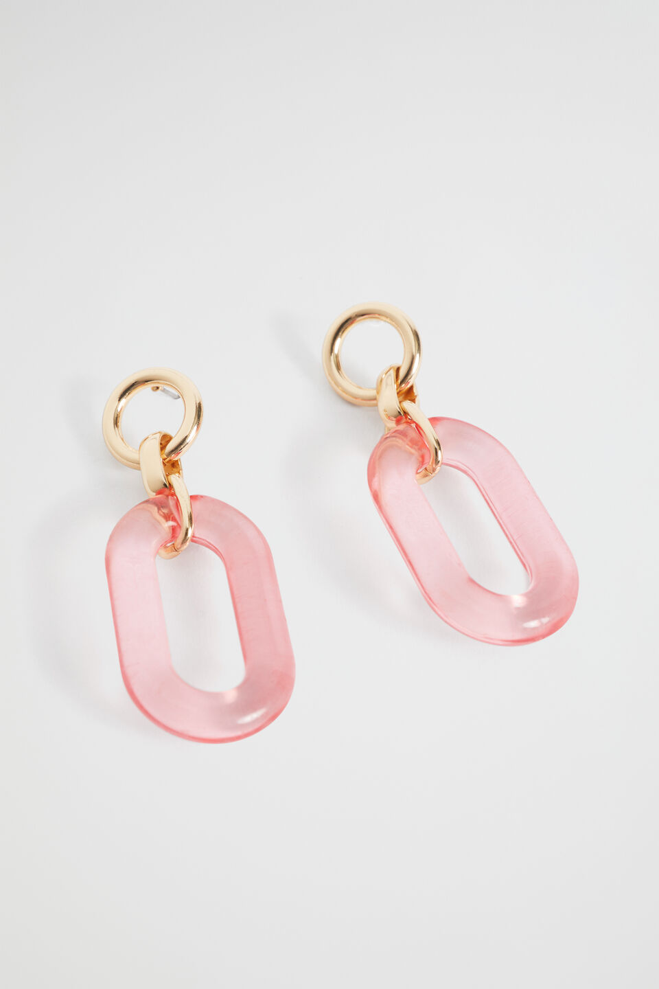 Oval Resin Earring  Peony