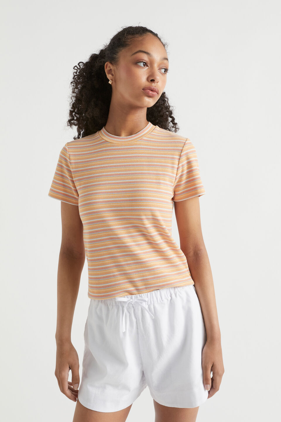 Rib Stripe Tee  Passiona