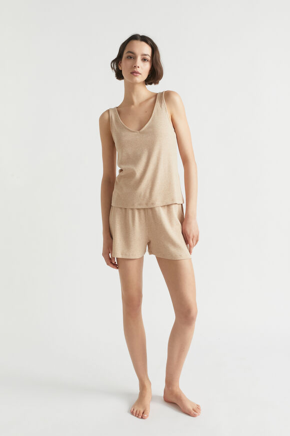 Rib Jersey Sleep Tank  Caramel Marle  hi-res