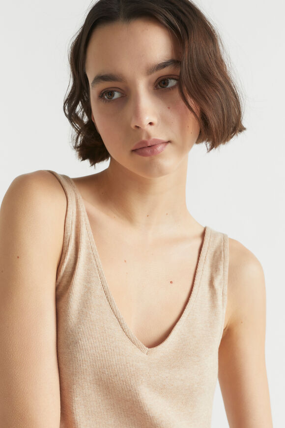Rib Jersey Sleep Tank  Caramel Marle  hi-res