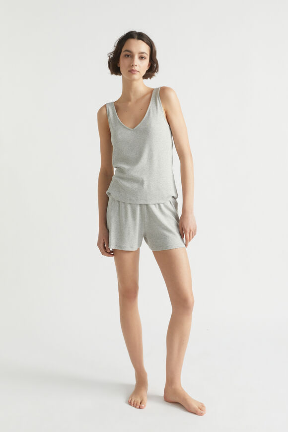Rib Jersey Sleep Tank  Grey Marle  hi-res