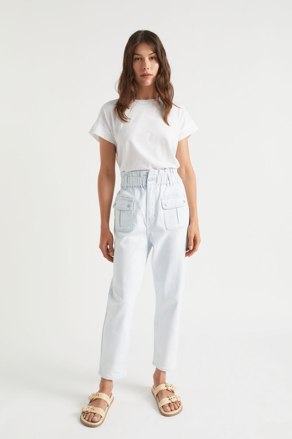 Denim Paperbag Pocket Jean  Arctic Wash