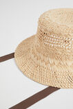 Tie Up Straw Bucket Hat  Natural  hi-res