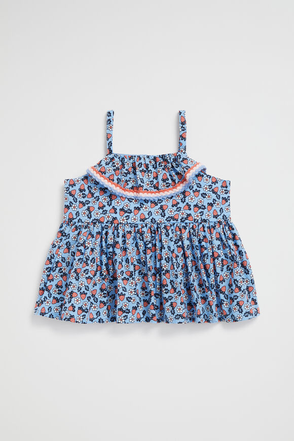 Crochet Trim Top  Periwinkle  hi-res