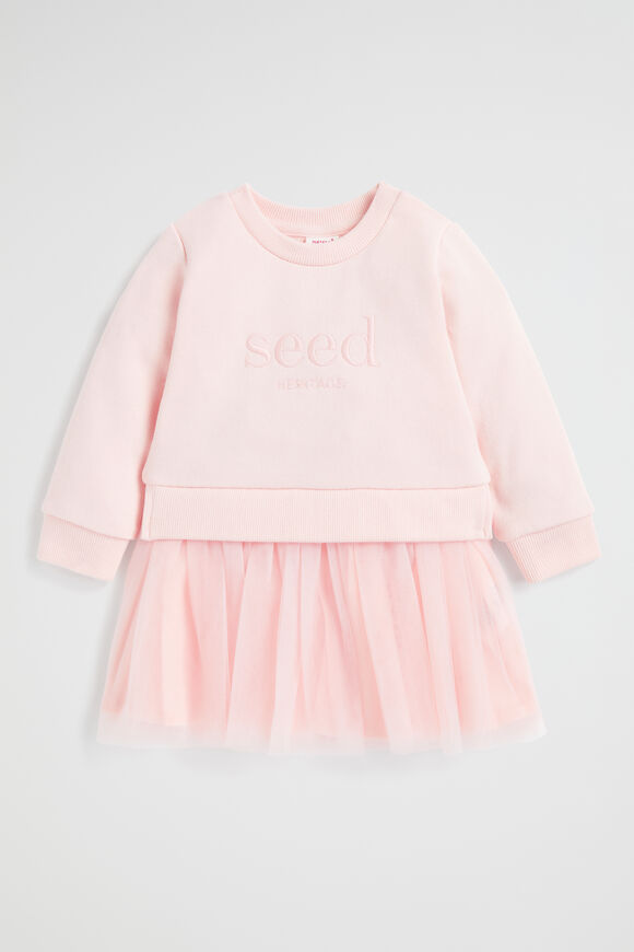 Core Logo Tutu Dress  Dusty Rose  hi-res