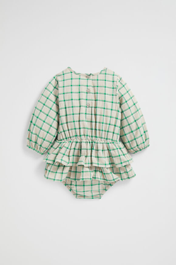 Gingham Romper  Pea Green  hi-res