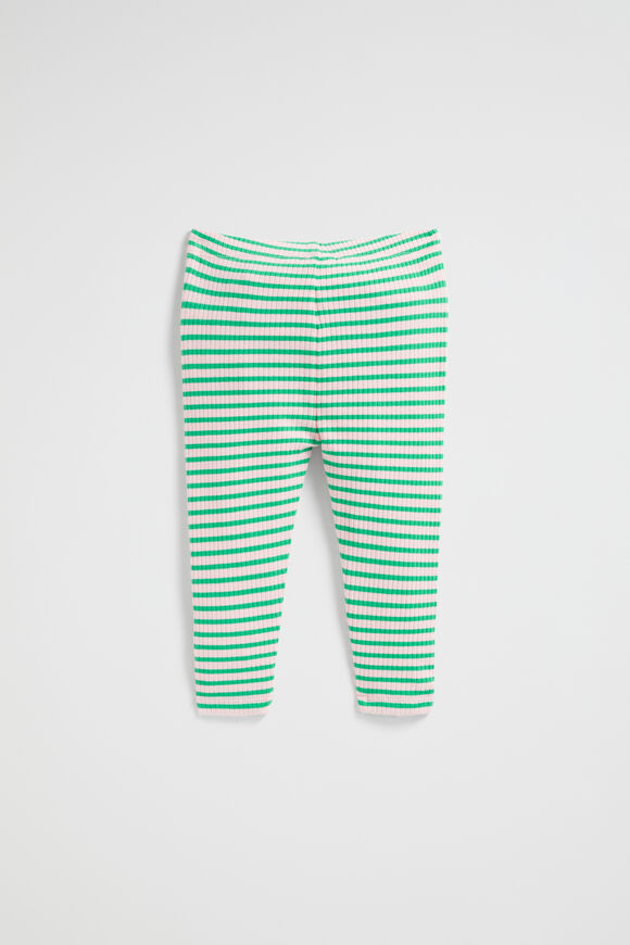 Stripe Rib Legging  Pea Green  hi-res